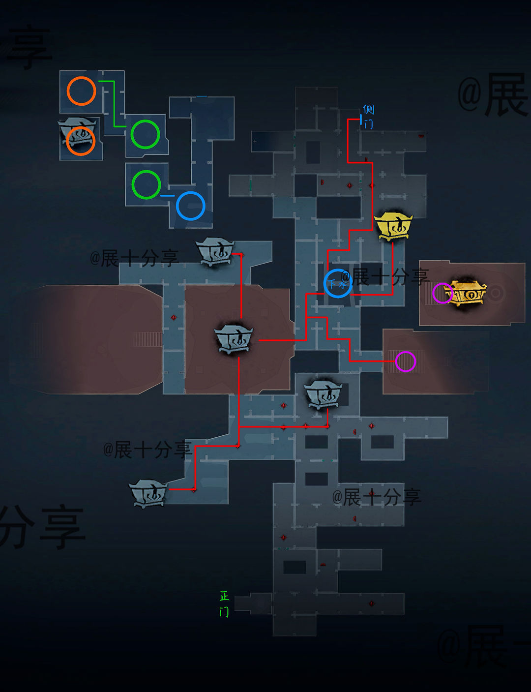 超自然行动组昆仑秘境极限侧门在【右】全地图小抄