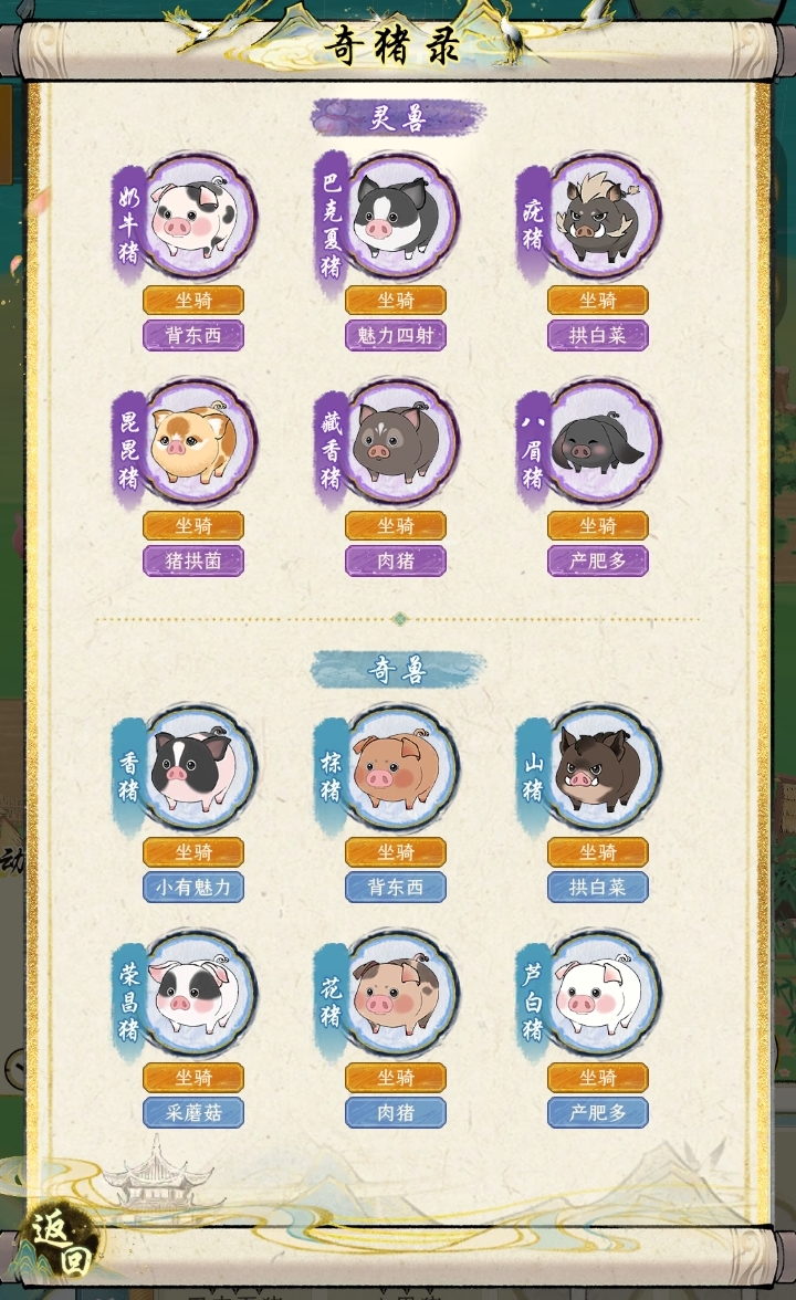 《华夏千秋》猪猪图鉴攻略