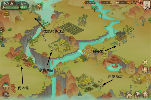 《桃源记2》赤丘山进入位置及精卫点分布-七七游报
