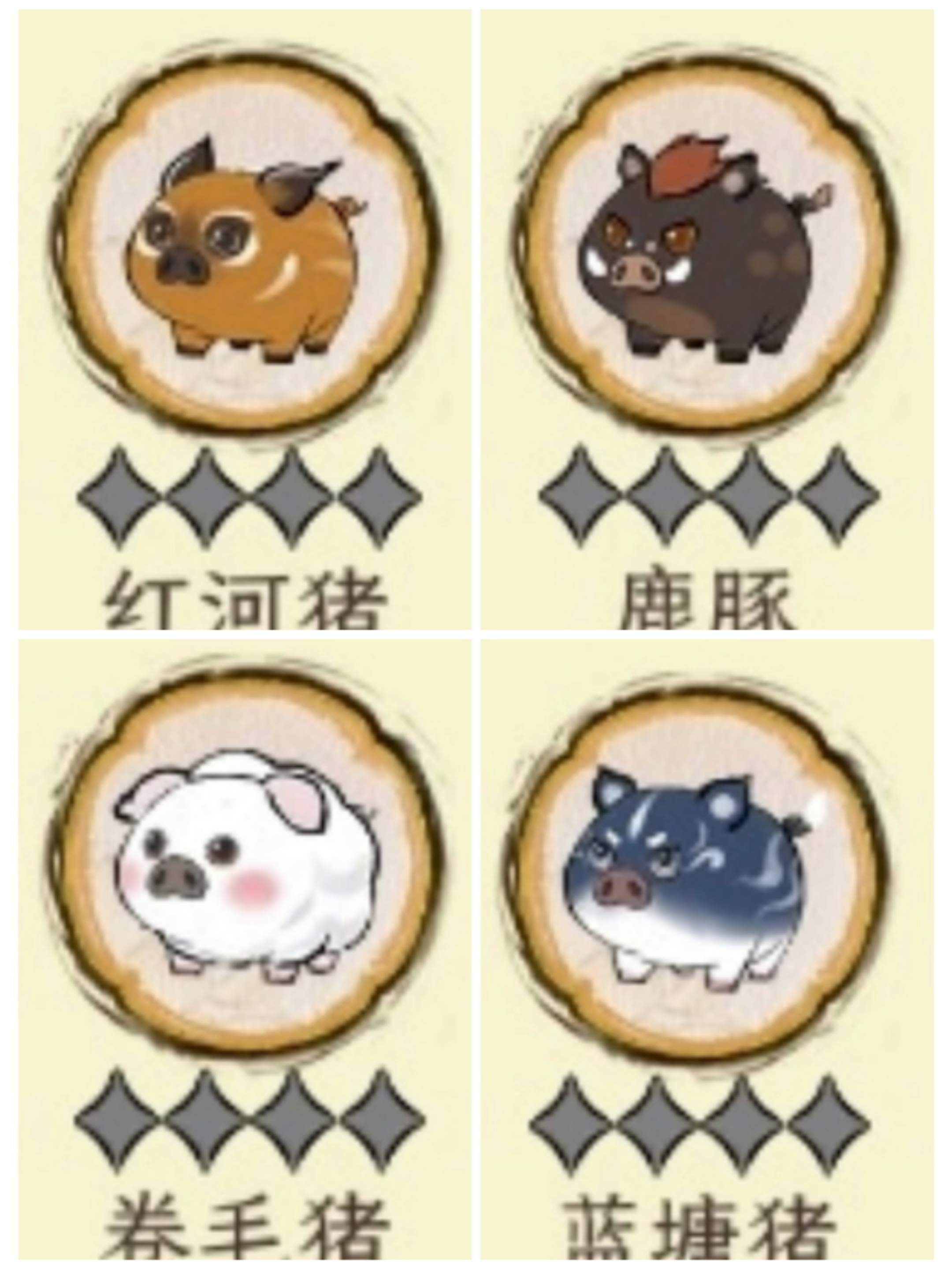 《华夏千秋》猪猪图鉴攻略