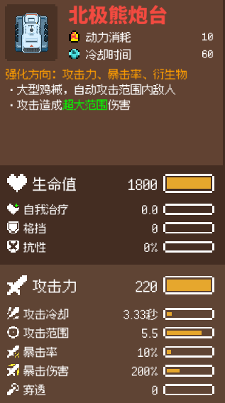 《鸡械绿洲》北极熊炮台玩法介绍-七七游报