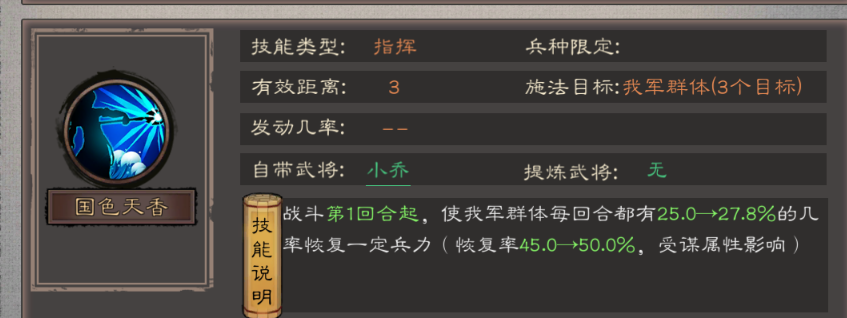 《三国乱世霸王》小乔技能及定位解析
