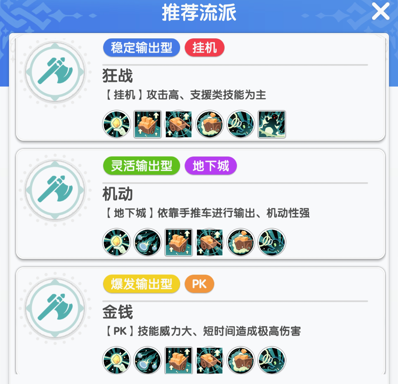 《仙境传说:重生》各职业推荐流派