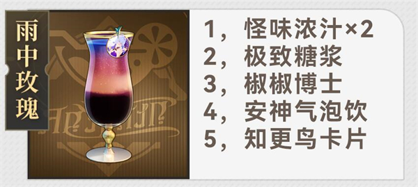 《崩坏:星穹铁道》杯中逸事配方大全
