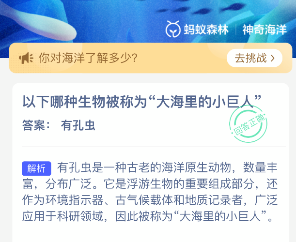 以下哪种生物被称为大海里的小巨人-七七游报