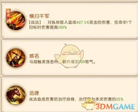 《三国:问鼎山河》马超技能解析及定位-七七游报