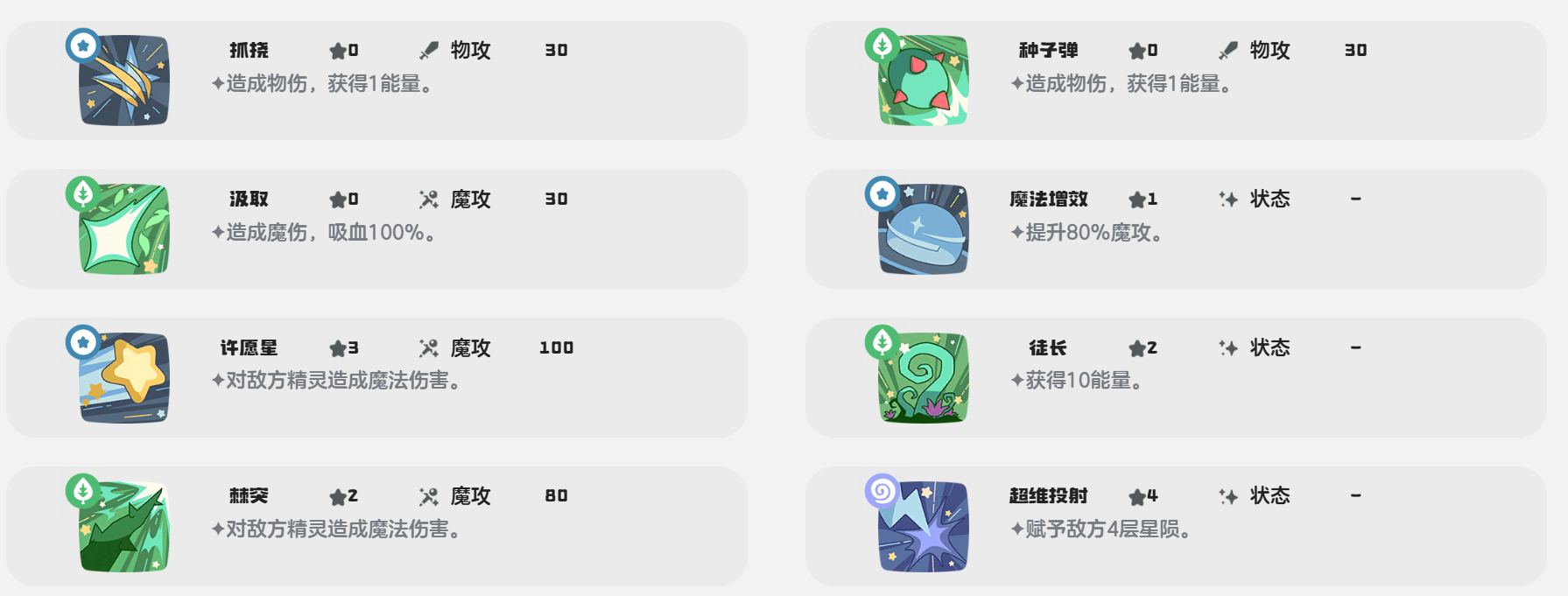 《洛克王国:世界》魔草巫灵技能介绍